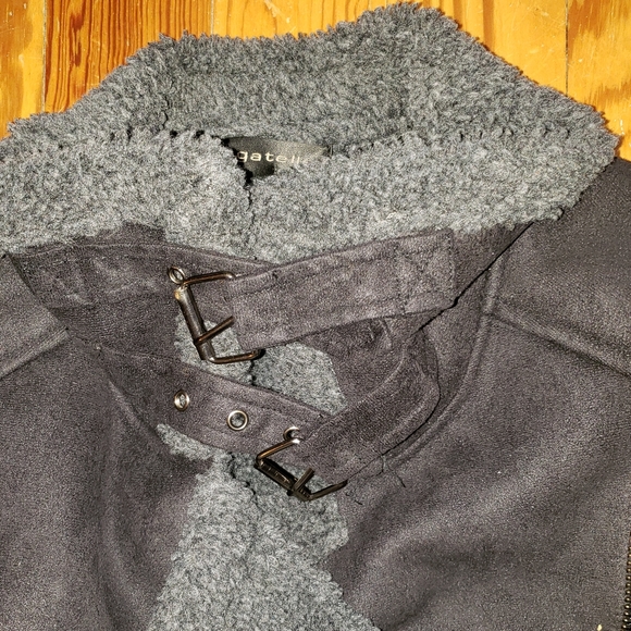 Bagatelle Faux Suede Shearling Jacket - Picture 2 of 4
